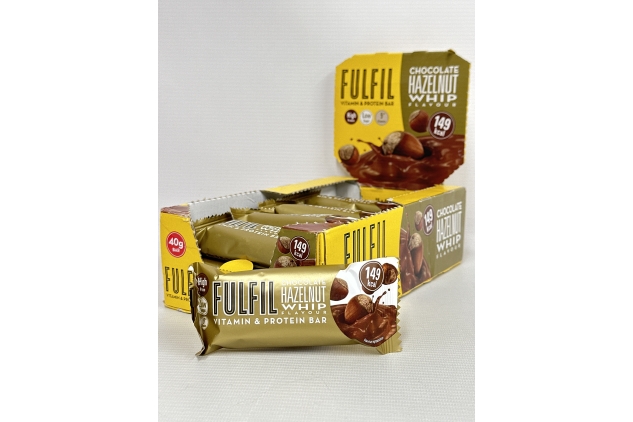 FULFIL Chocolate Hazelnut Whip Bars – 15 × 40g | 14g Protein, 9 Vitamins, Low Sugar