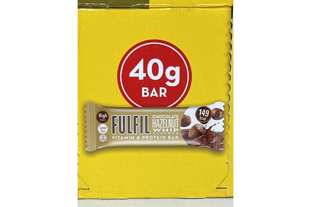 FULFIL Chocolate Hazelnut Whip Bars – 15 × 40g | 14g Protein, 9 Vitamins, Low Sugar