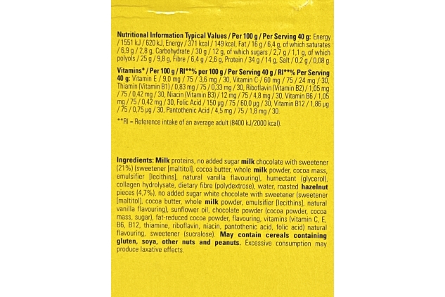 FULFIL Chocolate Hazelnut Whip Bars – 15 × 40g | 14g Protein, 9 Vitamins, Low Sugar