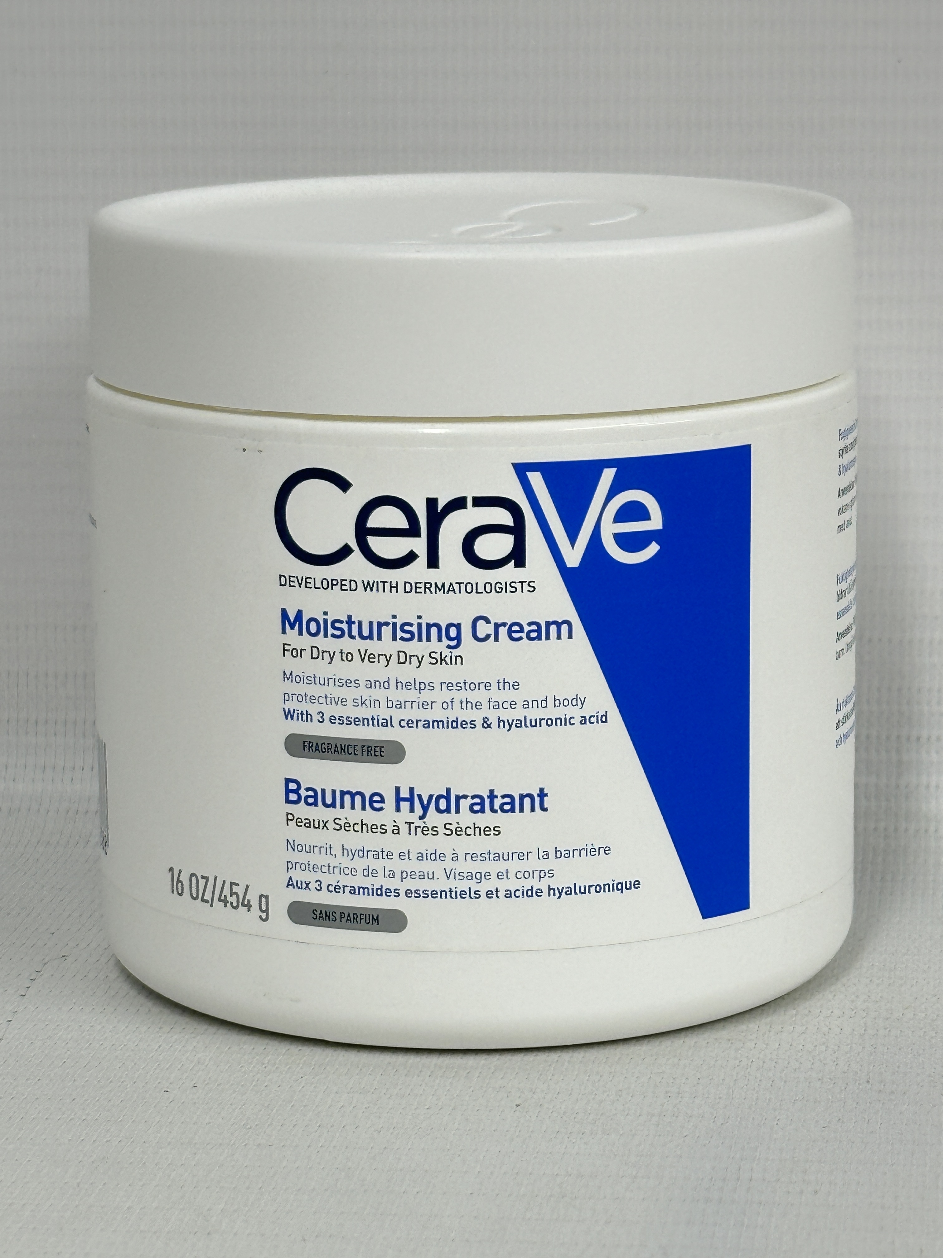 CeraVe Face and Body Moisturiser Cream for Dry to Very Dry Skin, 454 g