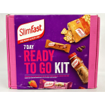 SlimFast ORIGINAL 7 Day Ready To Go Kit, Includes 6 Shakes, 8 Meal Bars, 7 Snack Bags, 7 Snack Bars