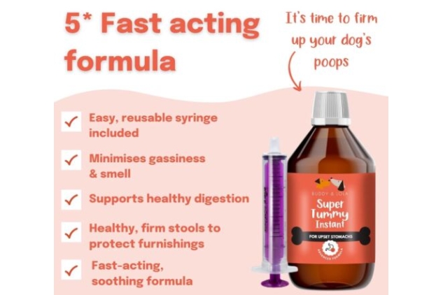Fast-Acting Dog Diarrhea Treatment with Electrolytes – 100ml, Digestive Support, 20 Servings
