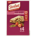 SlimFast Meal Bars Very Berry – 4 x 60g – High Protein, Low Calorie, 23 Vitamins