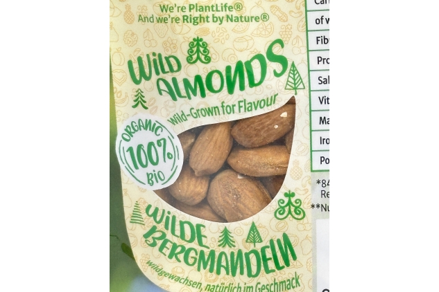 Organic Wild Harvested Almonds 105g | Naturally High In Vitamin E