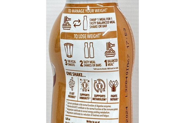 SlimFast Ready To Drink Shake, Cafe Latte Flavour, 325 ml (Pack of 6)