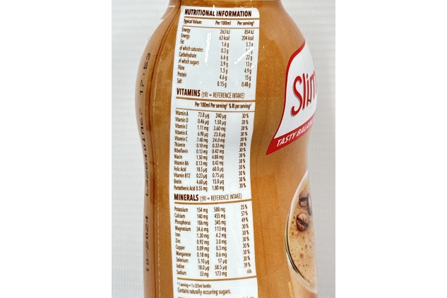 SlimFast Ready To Drink Shake, Cafe Latte Flavour, 325 ml (Pack of 6)