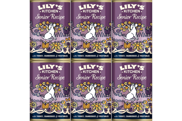 Lily’s Kitchen Senior Wet Dog Food – Natural Grain-Free Recipe with Turkey | 6 x 400g Tins