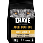 Crave Chicken, Marrow & Grains – 7kg Bag, Premium High-Protein, Grain-Free Dry Dog Food