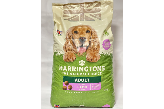 Harringtons Adult Dog Food 12kg – Lamb & Rice | Complete Natural Nutrition | DAMAGED BAG