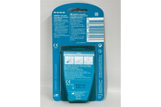 Compeed Corn Moisturising Plasters – Medium, 10-Pack (Pack of 2), Instant Pain Relief & Protection