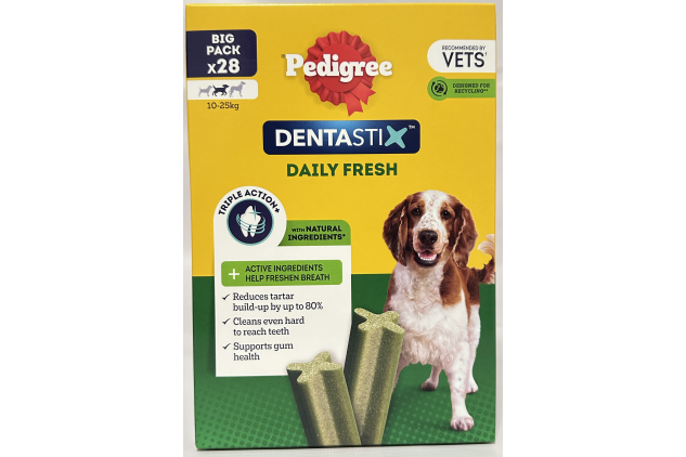 Pedigree Dentastix Daily Fresh Dental Chews for Medium Dogs – 112 Sticks | Oral Care | Bulk Buy