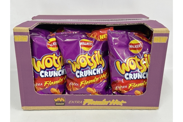 Walkers Wotsits Crunchy Extra Flamin' Hot Crisps 130g (Case of 12)