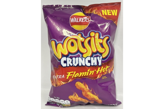 Walkers Wotsits Crunchy Extra Flamin' Hot Crisps 130g (Case of 12)