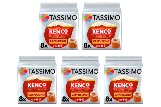 Tassimo Kenco Cappuccino Coffee Pods – 8 x 5 Packs (40 Drinks Total)