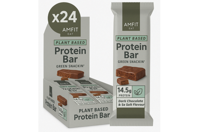 Low Sugar Plant Protein Bar | Dark Chocolate, Peanut & Sea Salt Flavour 55g (Pack of 24)
