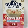 Quaker Oat So Simple Simply Strawberry Porridge – 64 Sachets, No Added Sugar, Healthy Breakfast Option | Winter Essential
