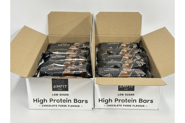 Amfit Nutrition Low Sugar High Protein Bar – Chocolate Fudge Flavour – 24 x 60g