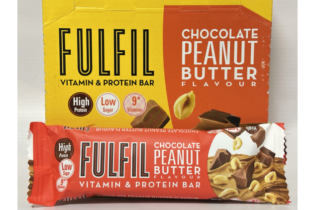 FULFIL Vitamin & Protein Bars – Chocolate Peanut Butter Flavour – 15 x 55 g | 20 g Protein | Low Sugar | 9 Vitamins