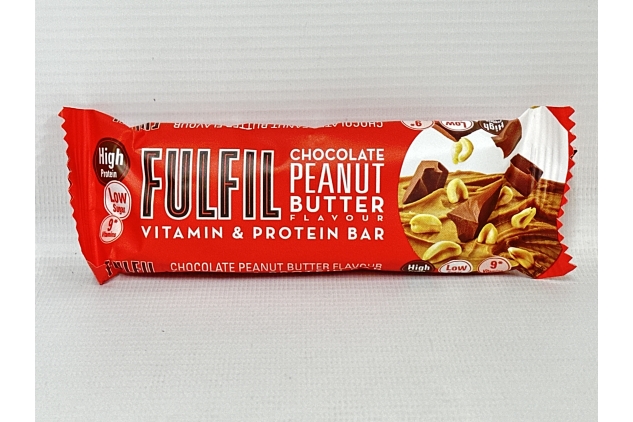 FULFIL Vitamin & Protein Bars – Chocolate Peanut Butter Flavour – 15 x 55 g | 20 g Protein | Low Sugar | 9 Vitamins