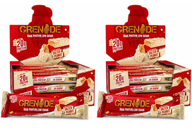 Grenade Whey Protein Bar White Chocolate Salted Peanut | 24 x 60g