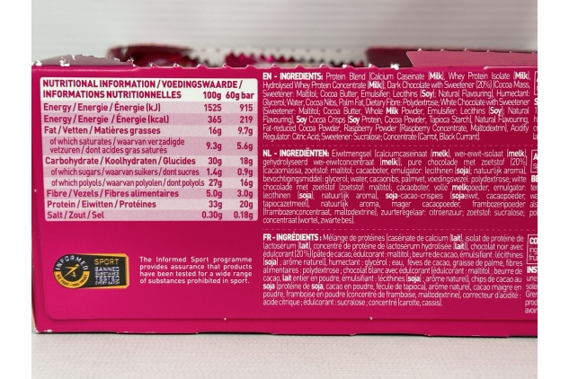 Grenade Dark Chocolate Raspberry Protein Bars 24 x 60g High Protein Low Sugar