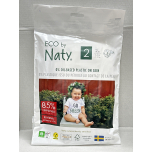 Eco By Naty Nappies | 2 Pack | Ideal For Travel, Day Trips | Size 2 (3-6kg, 6-13lbs)