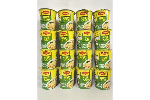 Maggi Hot Cup Chicken Noodles – 59.2g (Pack of 16), Quick & Tasty Instant Meal
