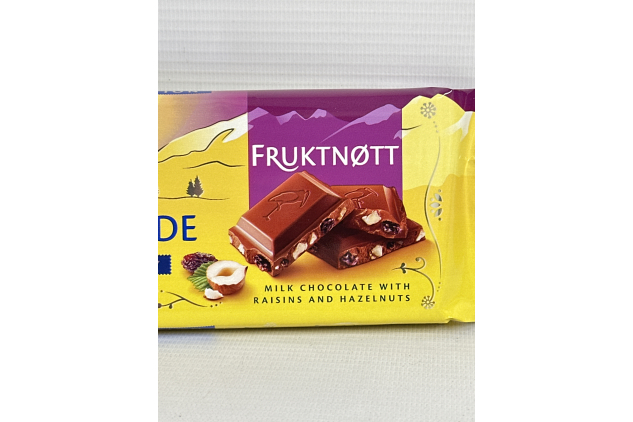 Freia Milk Chocolate with Fruit and Nuts, 250g | Duty Free Travel Edition | Mondelez