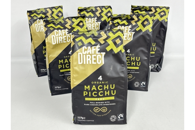 Cafedirect Machu Picchu Organic Fairtrade Ground Arabica Coffee – 6 Pack (227g Each)