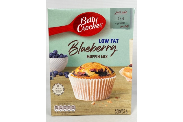 Betty Crocker Low Fat Blueberry Muffin Mix – 6 x 335g Packs, Perfect for Baking Delicious Muffins with Fewer Calories