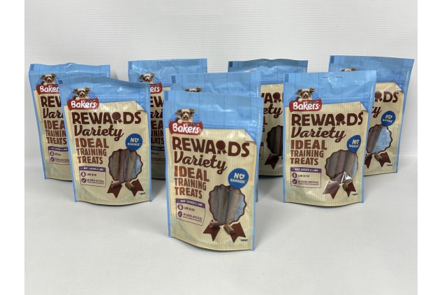 Bakers Rewards Dog Treats – Mixed Variety, 100g (Pack of 8), Tasty Training Treats for Dogs