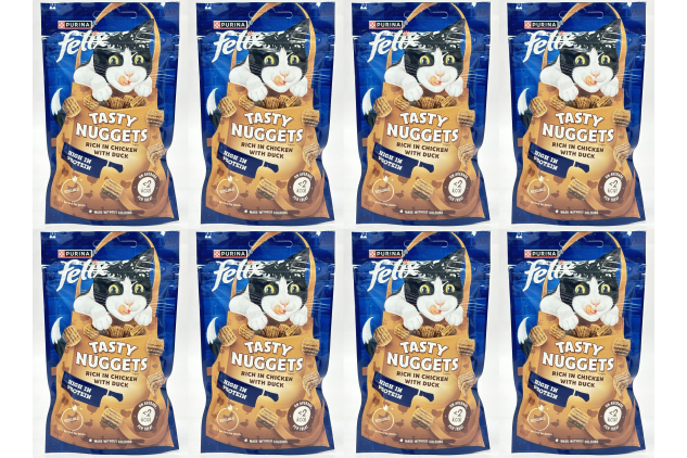 Felix Tasty Nuggets Cat Treats Chicken & Duck | 8 x 50g Packs