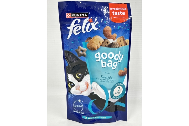 Felix Goody Bag Cat Treats Seaside Flavours Salmon Pollock Trout | 8 × 60g Packs