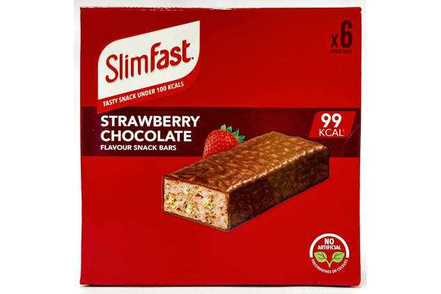SlimFast Strawberry Chocolate Snack Bars 30 x 25g Low Calorie Multipack