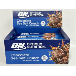 Optimum Nutrition Chocolate Sea Salt Crunch Protein Bar - High Protein, 12 x 55g Bars, Perfect Post-Workout Snack