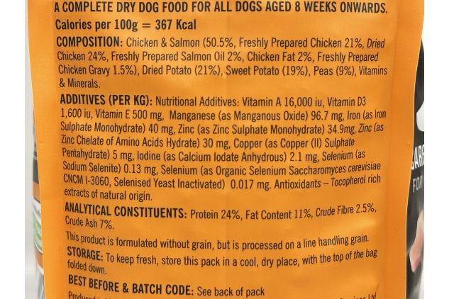 Harringtons JUST 6 Ingredients Dry Adult Dog Food CHICKEN & VEGETABLES 4 X 2kg Bags