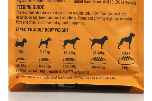 Harringtons JUST 6 Ingredients Dry Adult Dog Food CHICKEN & VEGETABLES 4 X 2kg Bags