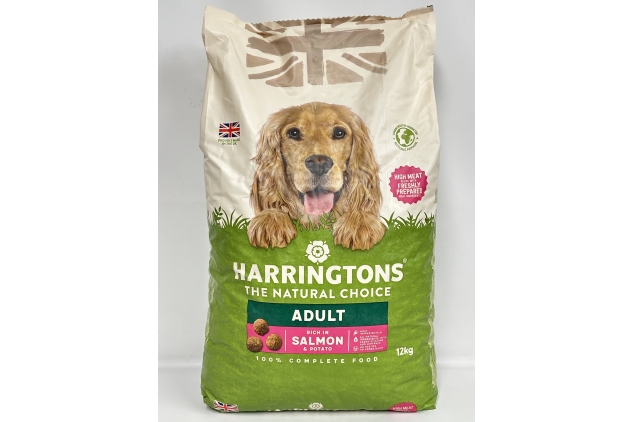 Harringtons Adult Dry Dog Food 12kg – Salmon & Potato | Natural & Balanced | DAMAGED BAG