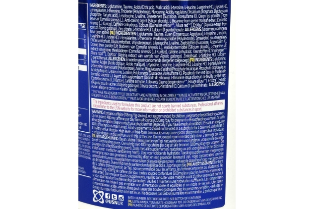 BCAA Power Punch Energy – Mango Orange Flavour | EAA & BCAA Blend with Caffeine | Intra-Workout Supplement | 400g (36 Servings) USN