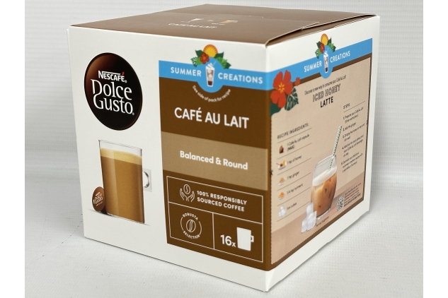 Nescafe Dolce Gusto Cafe Au Lait Coffee Pods – 48 Capsules (Pack of 3, 16 Pods Each)