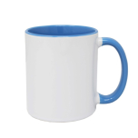 Cambridge Blue Ceramic Mug Blue White Two Tone Inner Duraglaze Gloss 11oz
