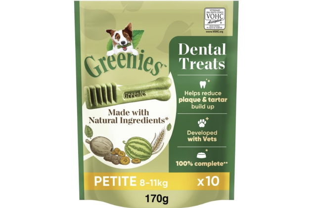Greenies Original Adult Petite Dog Treats 10 x Dental Chews 170g (Pack of 6)