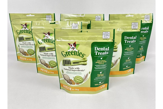 Greenies Dental Treats PETITE Small 8-11kg (6 Packs of 10) 60 Chews