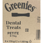 Greenies Dental Treats PETITE Small 8-11kg (6 Packs of 10) 60 Chews