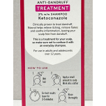 Anti-Dandruff Shampoo | Clinically Proven Treatment for Itchy & Flaky Scalp | Prevents & Controls Dandruff | Contains Ketoconazole | 60ml