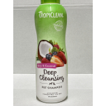 TropiClean Dog & Cat Shampoo | Deep Cleansing & Moisturising | Natural Ingredients | Soap & Paraben-Free | Berry & Coconut Scent | 592ml
