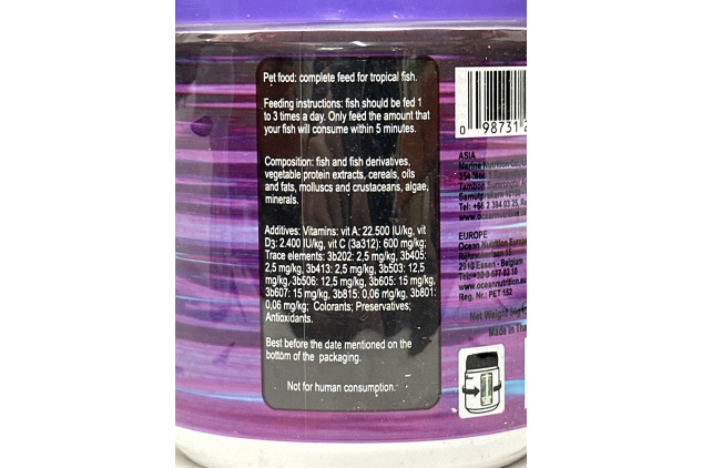 Ocean Nutrition Prime Reef Flakes Marine Fish Food High Protein 34g