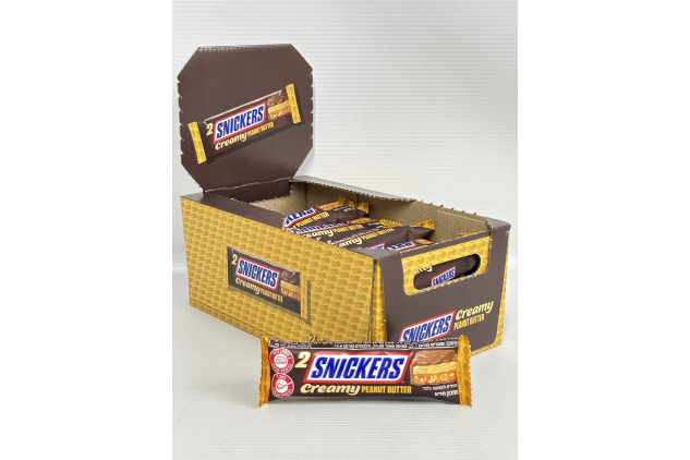 Snickers Creamy Peanut Butter Chocolate Bars 25 x 36.5g Bulk Box (Packaging May Vary)