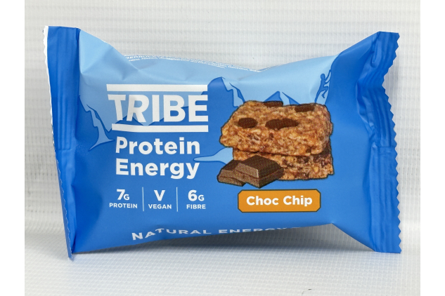 TRIBE Protein Energy Flapjack – Choc Chip – 12 x 50g | Vegan & Gluten-Free