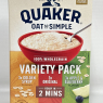Quaker Oat So Simple Variety Pack – Instant Porridge Sachets (9 Pack) | Quick & Easy Breakfast